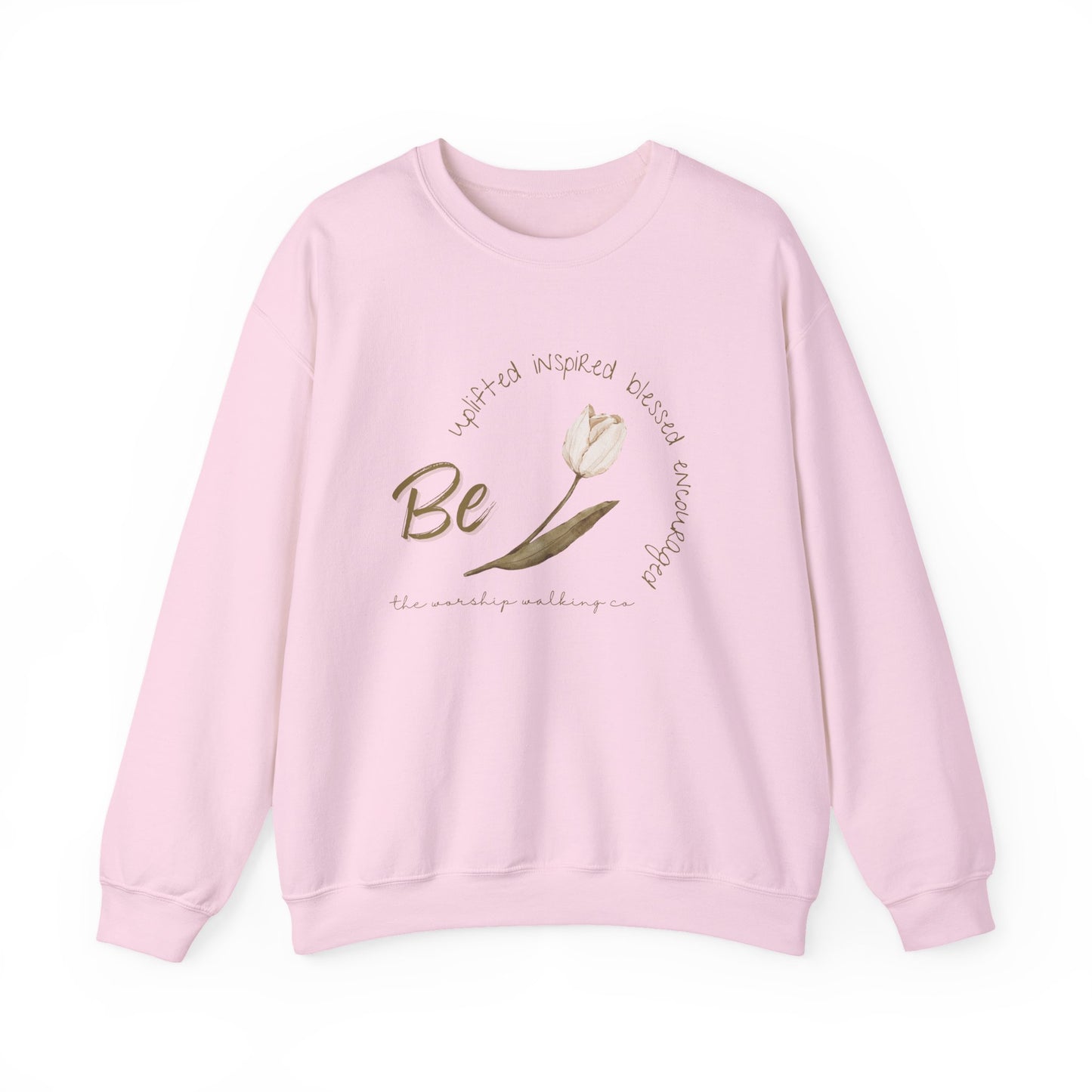 Worship Walking Be Encouraged, Be Inspired, Be Uplifted, Be Blessed - Unisex Crewneck Sweatshirt