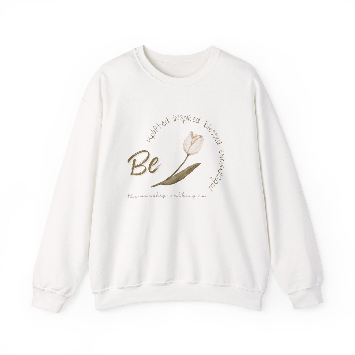 Worship Walking Be Encouraged, Be Inspired, Be Uplifted, Be Blessed - Unisex Crewneck Sweatshirt