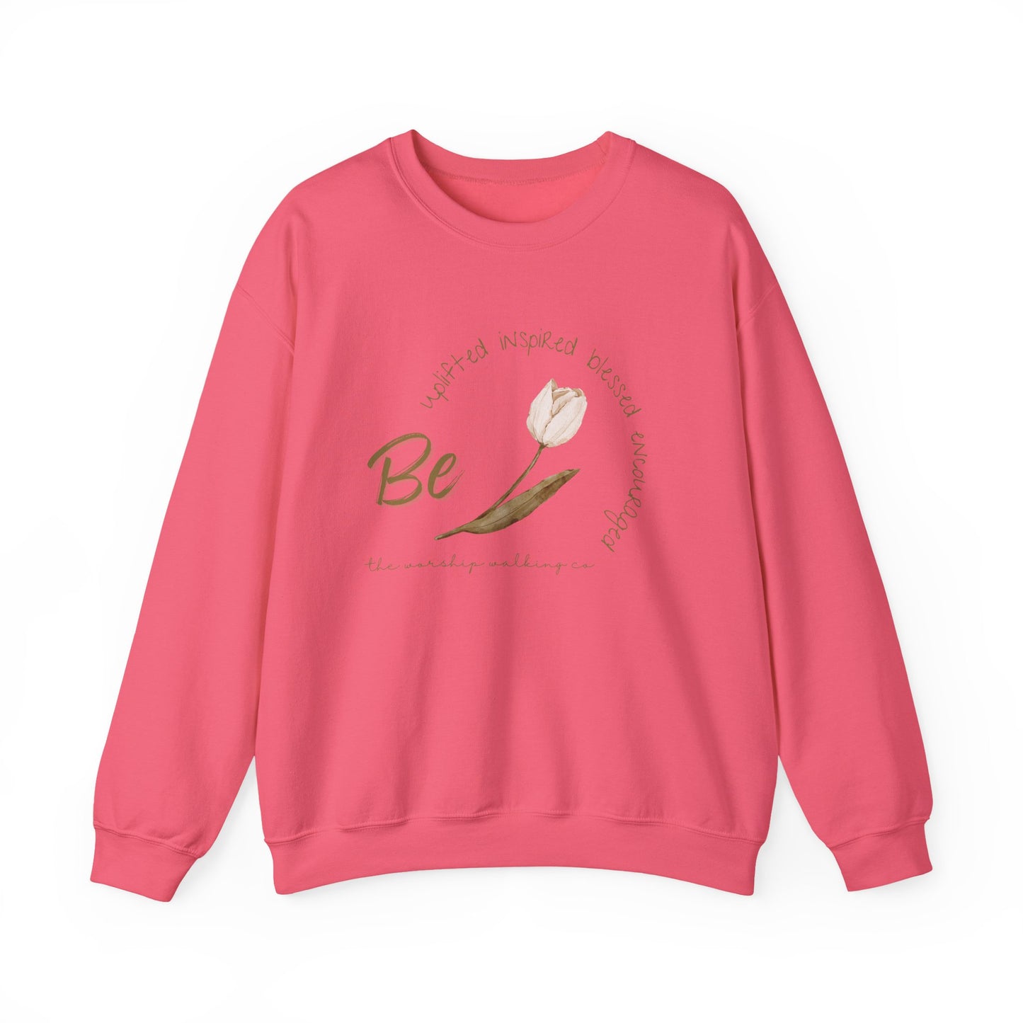 Worship Walking Be Encouraged, Be Inspired, Be Uplifted, Be Blessed - Unisex Crewneck Sweatshirt