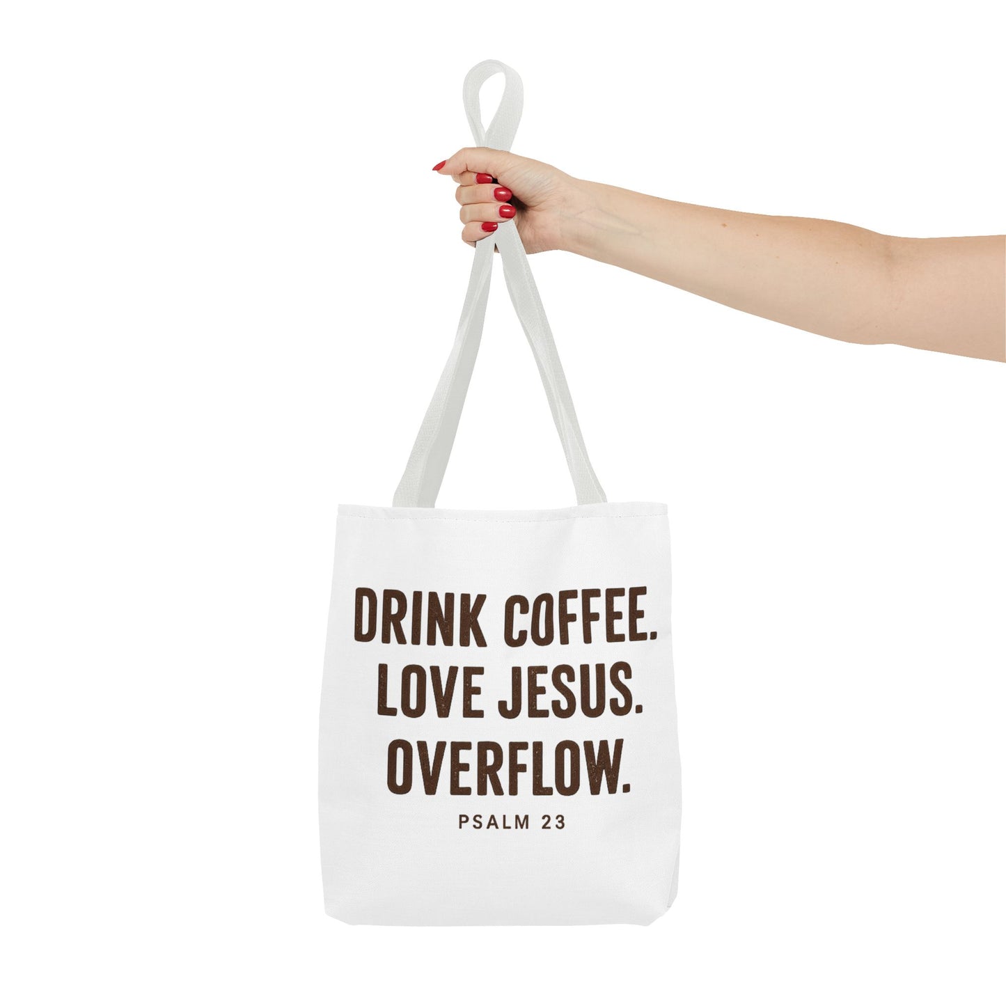 Book Bag - Drink Coffee, Love Jesus, Overflow
