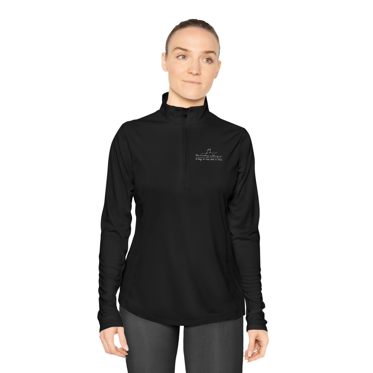 Worship Walking “30 Days, 30 Steps Closer to Jesus”, Ladies Quarter-Zip Pullover