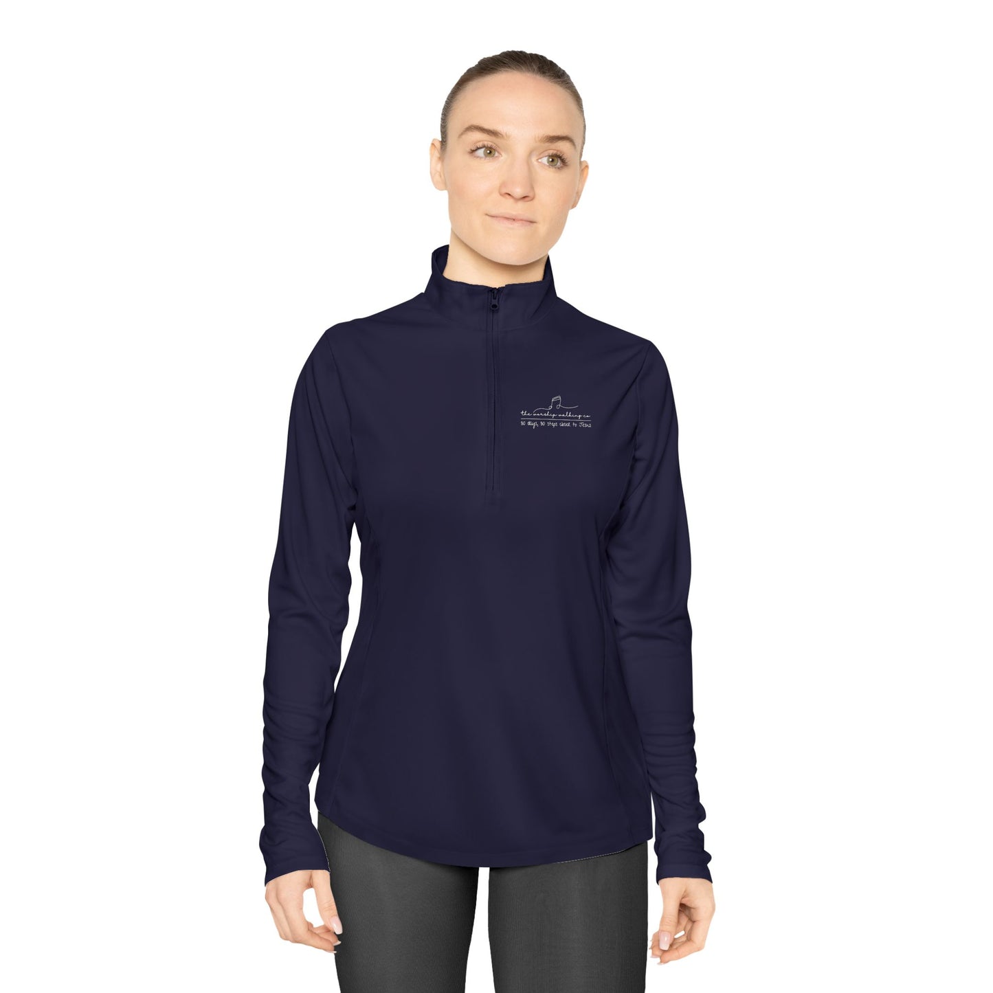 Worship Walking “30 Days, 30 Steps Closer to Jesus”, Ladies Quarter-Zip Pullover