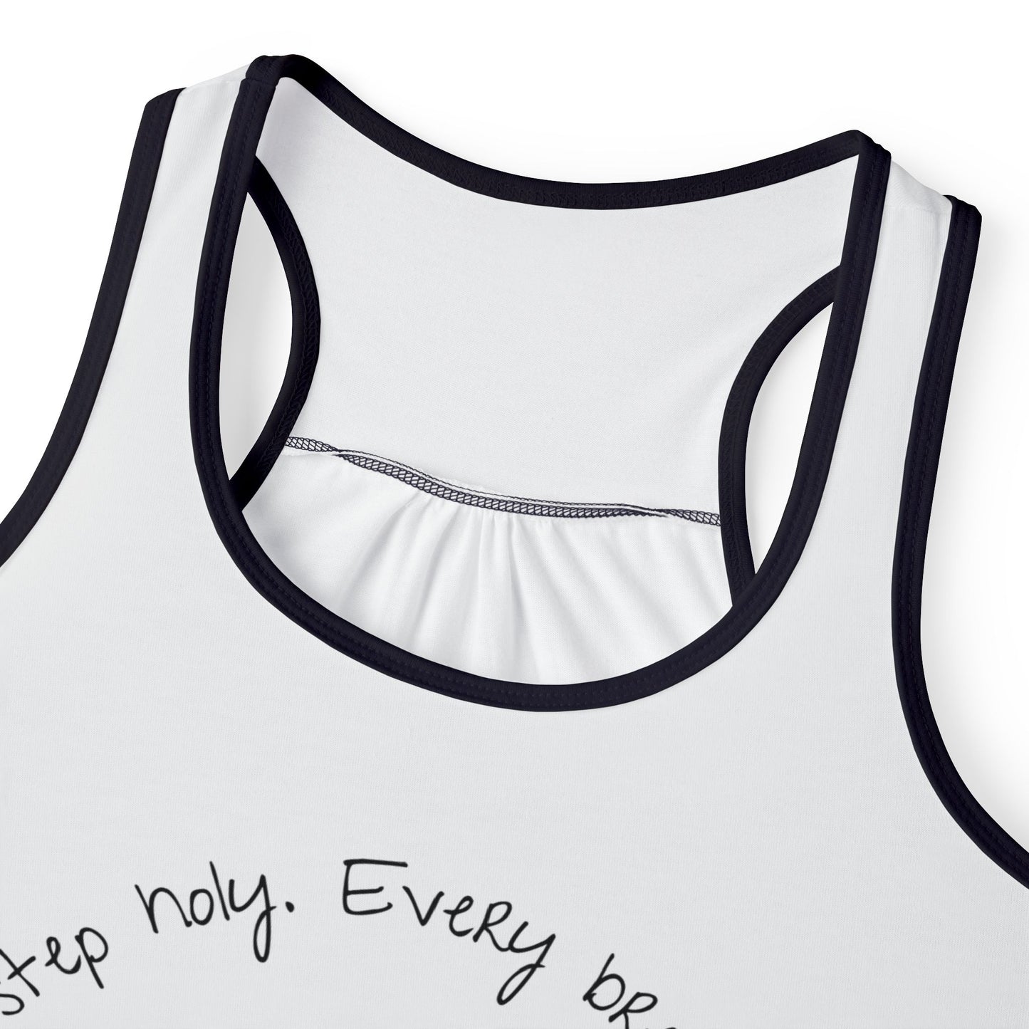 Worship Walking “Every Step Holy”, Women’s Tank with detailed collar