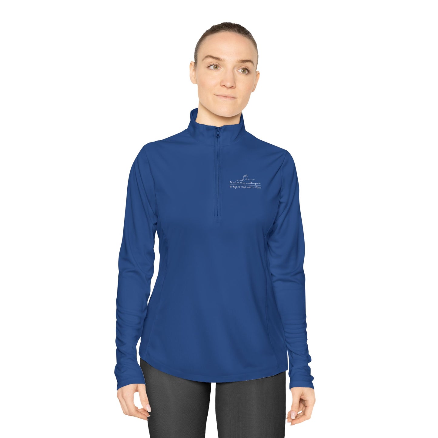 Worship Walking “30 Days, 30 Steps Closer to Jesus”, Ladies Quarter-Zip Pullover