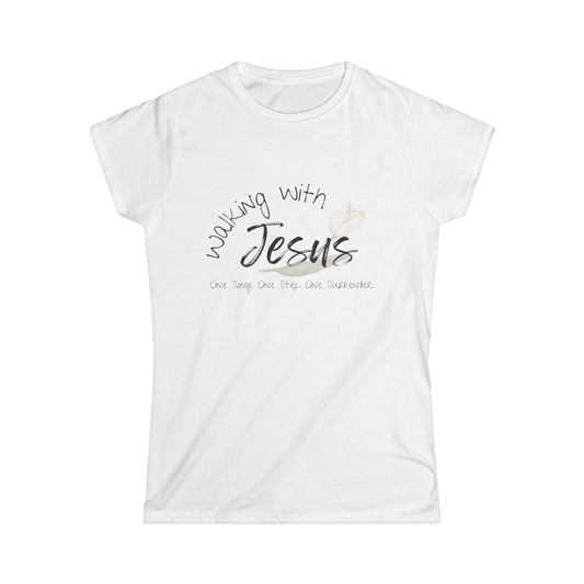 Worship Walking with Jesus, "One Song, One Step, One Surrender", Women’s Softstyle Tee